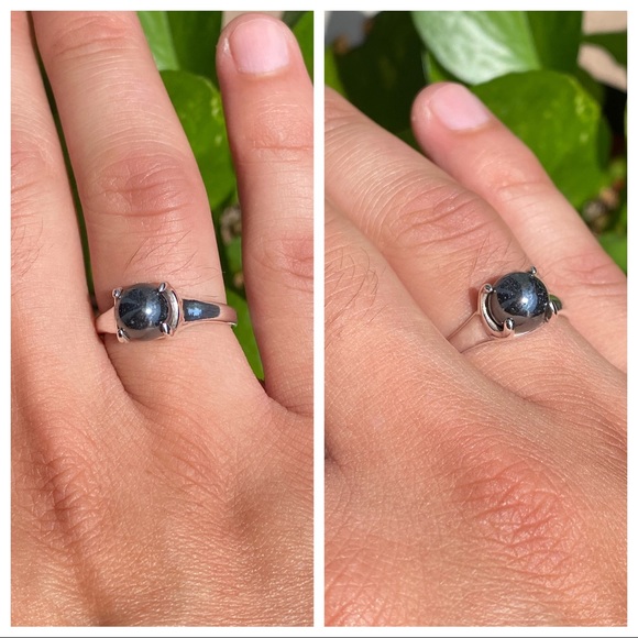 925 sterling silver hematite ring✨ - Picture 3 of 16